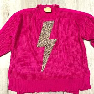Judith March Lightening Bolt Sweater Medium - Never Worn